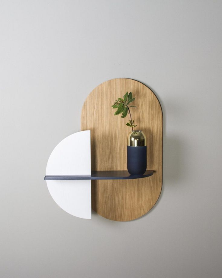 Modern geometric wooden wall art