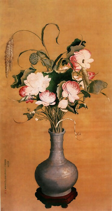 Chinese Painters of the Middle Ages (郎世宁 - 聚瑞图) – Lang Shining 75x100 Canvas