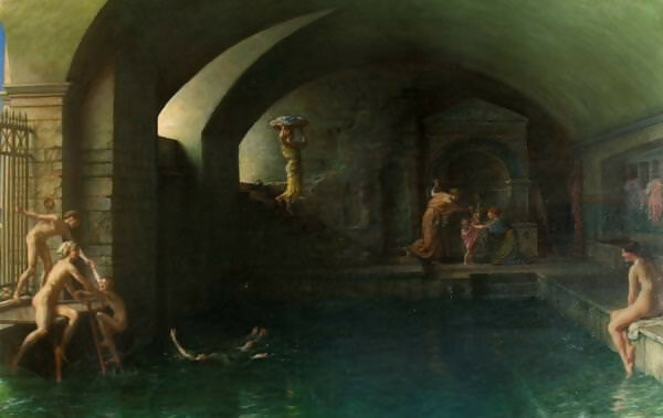 Edward John Poynter - Swimmer Winner 70x100 Canvas