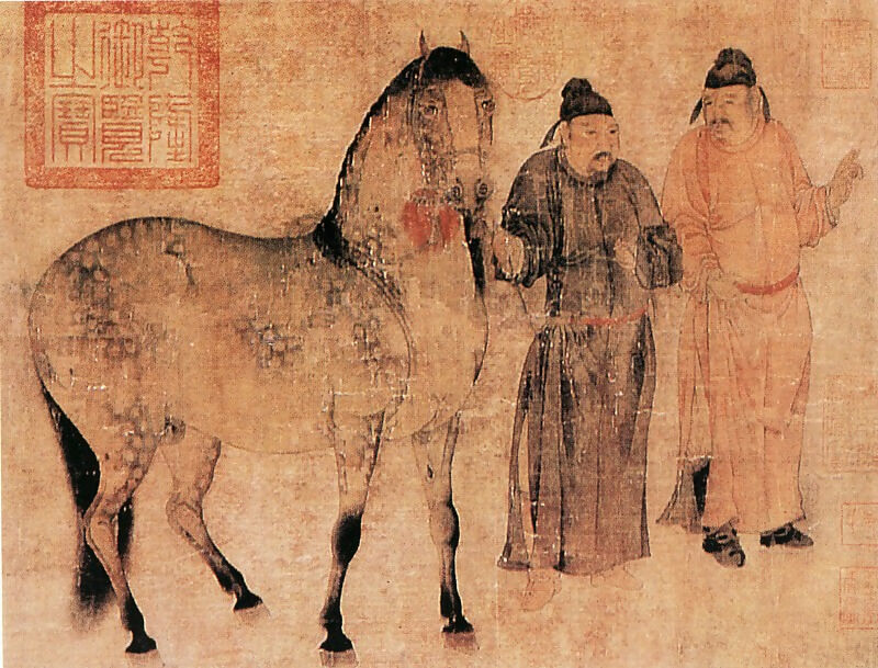 Chinese Artists of the Middle Ages (任仁发 - 神骏图(部分)) – Ren Renfa 90x120 Canvas
