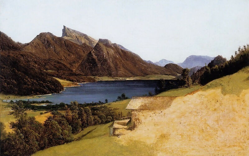 Ferdinand Georg Waldmüller – Lake Fuschel and the Schafberg Mountains 50X63 Canvas