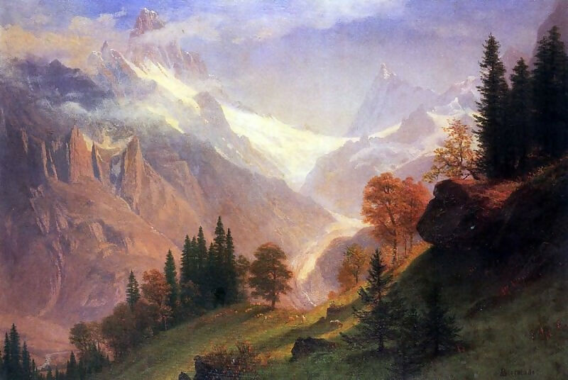 Albert Bierstadt - View Grunewald 50X119 Canvas