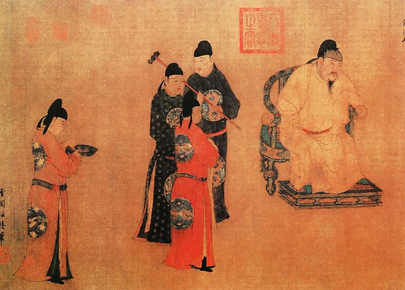 Chinese Artists of the Middle Ages (任仁发 - 张果见明皇图) – Ren Renfa. 90x120 Canvas