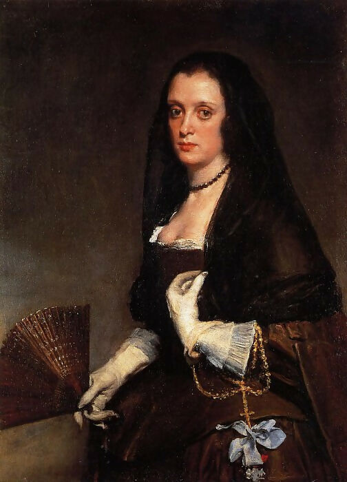 Diego Rodriguez de Silva y Velazquez – Lady with a Fan 70x100 Canvas