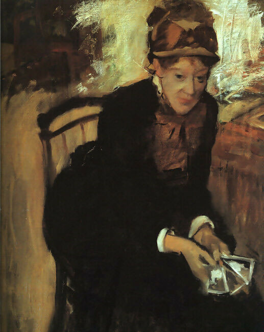 Edgar Degas Portrait of Mary Cassatt 70x100 Canvas
