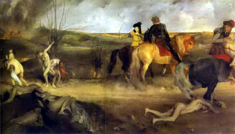 Edgar Degas - Scene of War in the Middle Ages 90x120 Canvas