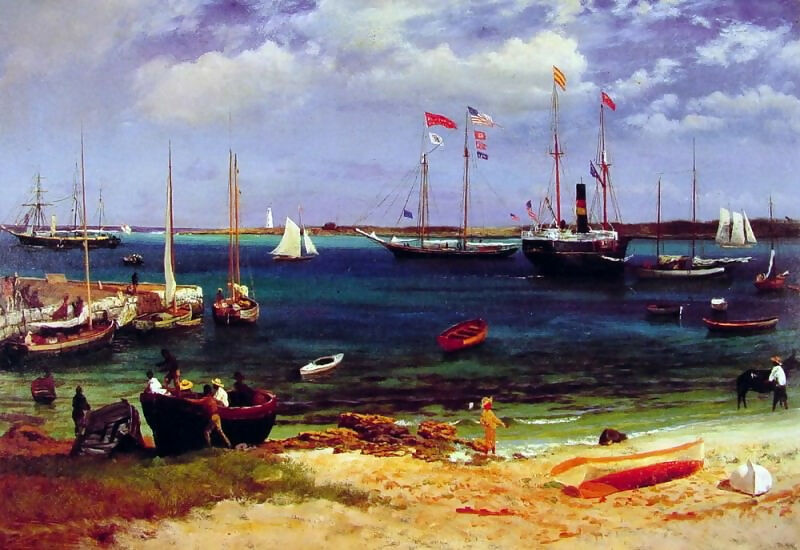 Albert Bierstadt - Nassau Harbor 1877 50X64 Canvas