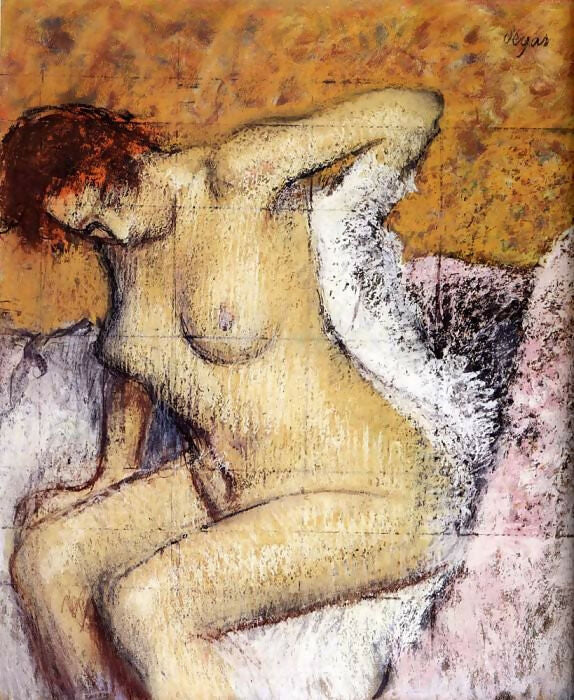 Edgar Degas - After the Bathss 140x187 Canvas