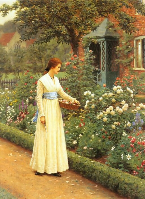 John Hayter – Leighton Edmund Blair Summer Roses 50X40 Canvas