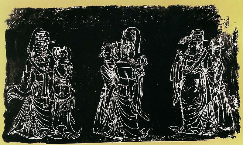 Chinese Artists of the Middle Ages (佚名 - 宁懋石线画) – Unknown 50X40 Canvas