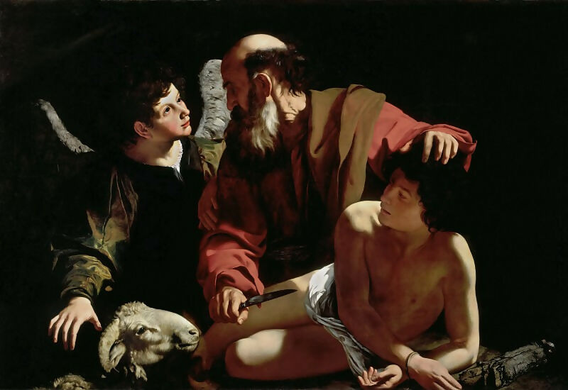 Michelangelo Merisi da Caravaggio – The Sacrifice of Isaacaaa 140x187 Canvas