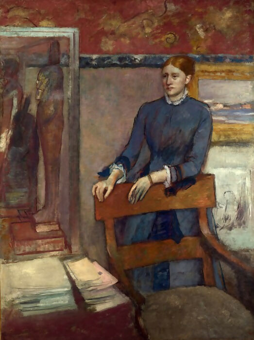 Part 3 National Gallery - Edgar Degas - Helen Rouart in her father's study 50X40 Canvas