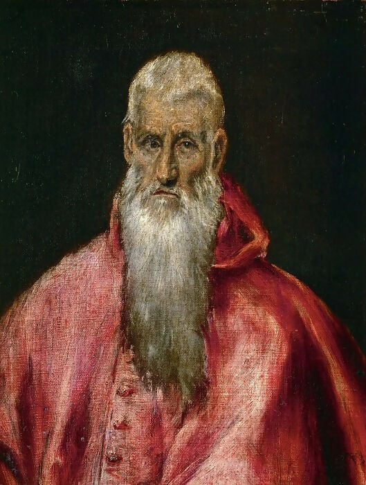 El Greco - Saint Jerome as a Cardinal 90x120 Canvas