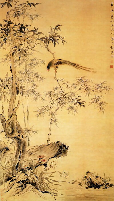 Chinese Artists of the Middle Ages (方薰 - 山水图) – Fang Xuns 45x60 Canvas