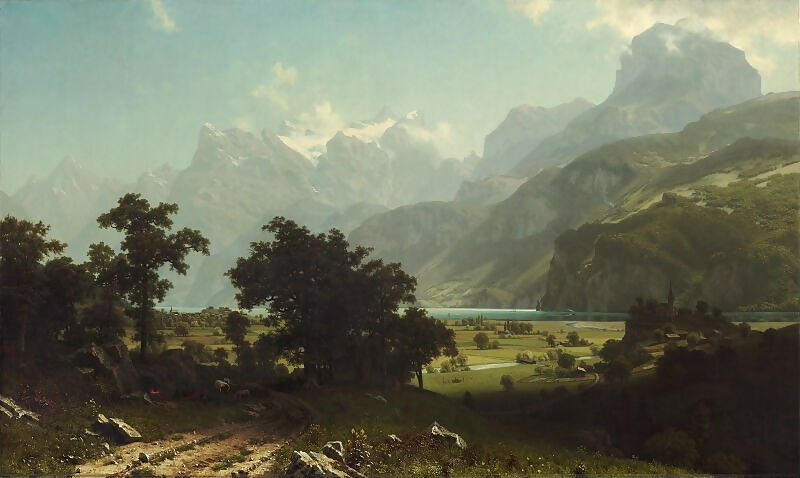 National Gallery of Art – Bierstadt, Albert - Lake Lucerne 140x187 Canvas