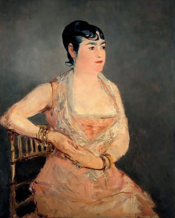 Edouard Manet - Lady in Pink 70x100 Canvas