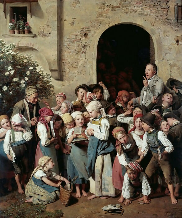 Ferdinand Georg Waldmüller After School 50X40 Canvas