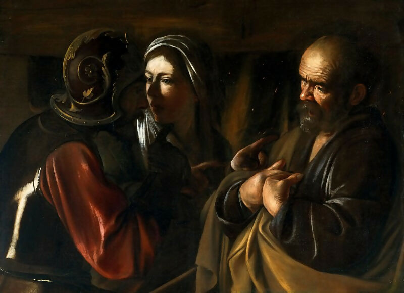 Michelangelo Merisi da Caravaggio – The Denial of St. Peter 45x60 Canvas