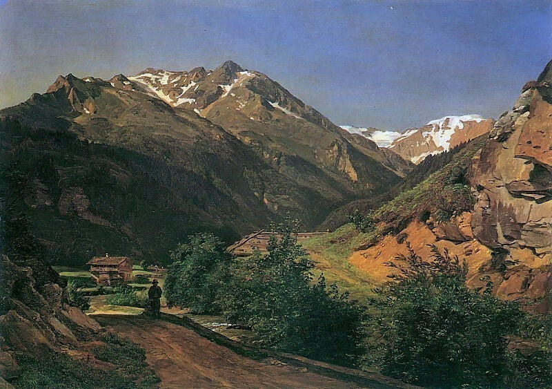 Ferdinand Georg Waldmüller – Town Hall near Wildbad Gastein 140x187 Canvas