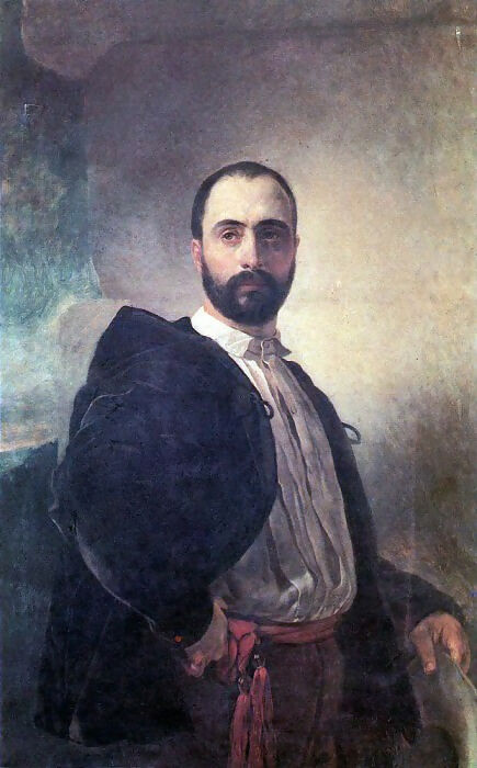 KarlPavlovichBryullov–PortraitofAngeloTittoni1.1850-1852 70x100 Canvas