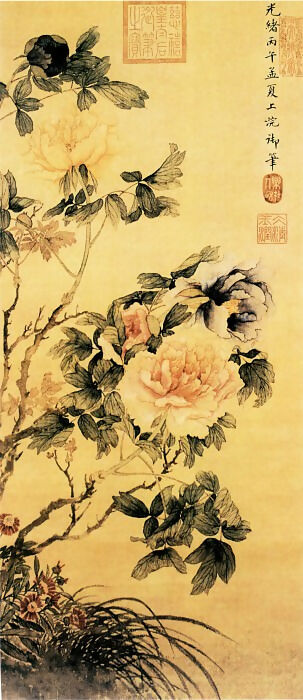 Chinese Artists of the Middle Ages (慈禧 - 花卉图) – Ci Xi 140x187 Canvas