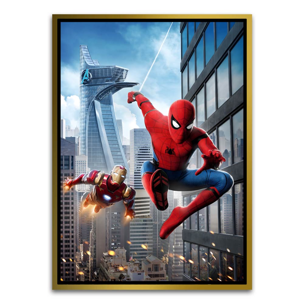 Spider man 18 Gold Canvas frame acrylic canvas Frames