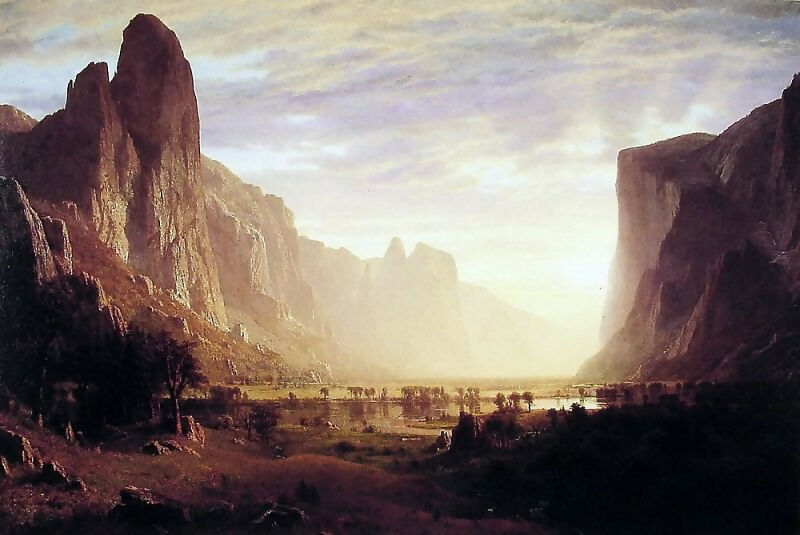 Albert Bierstadt - View of Yosemite Valley 90x120 Canvas