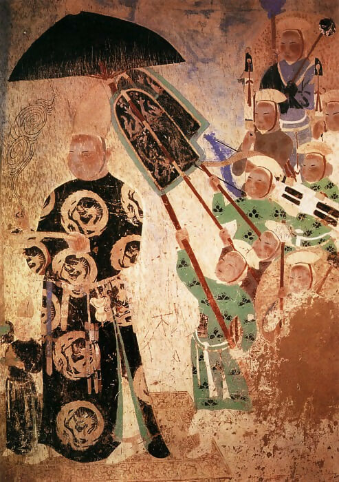 Chinese artists of the Middle Ages (佚名 - 回鹘王子供养像) – Unknown 90x120 Canvas