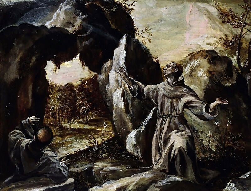 El Greco - Saint Francis Receiving the Stigmata 90x120 Canvas