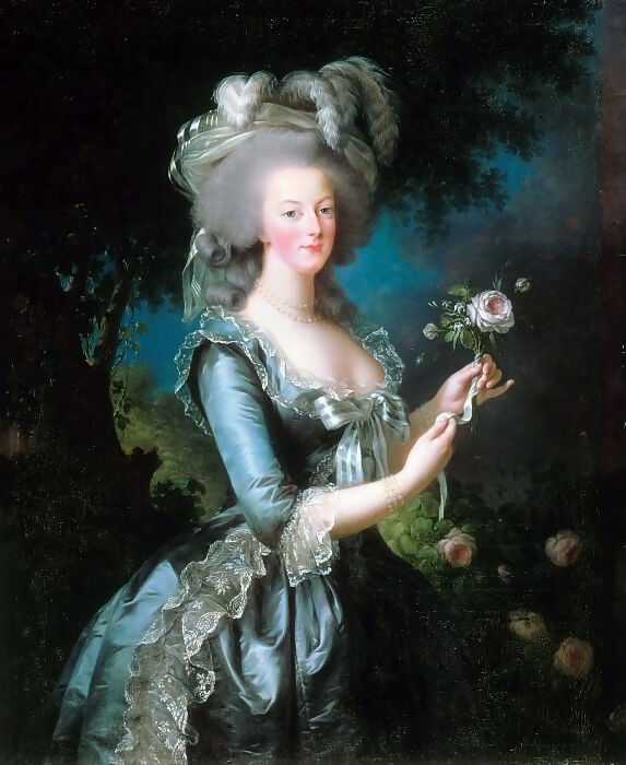 Elisabeth-Louise Vigée-Lebrun – Portrait of Marie Antoinette with a Rose 140x187 Canvas