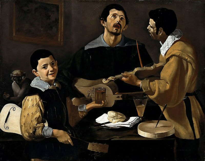 Diego Rodriguez de Silva y Velazquez – Three Musicians 50X46 Canvas