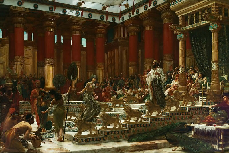 Edward John Poynter - The Visit of the Queen of Sheba to King Solomon 45x60 Canvas