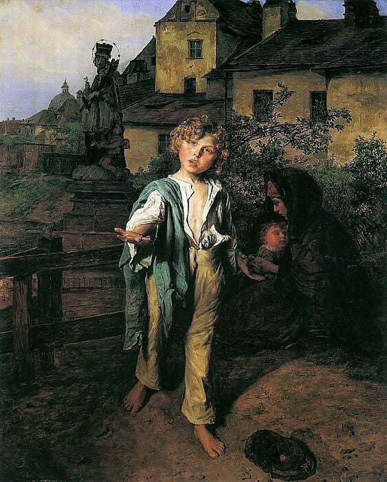 Ferdinand Georg Waldmüller The Beggar Boy from Magdalenengrund in Vienna 50X40 Canvas