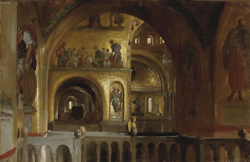 Frederic Leighton – Interior of St Mark’s Basilica, Venice 70x100 Canvas
