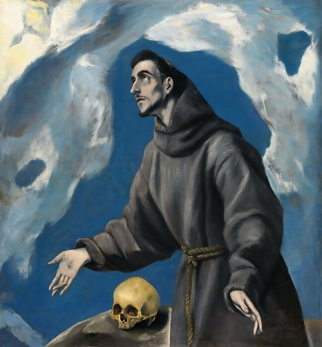 El Greco - Saint Francis Receiving the Stigmatassss 90x120 Canvas