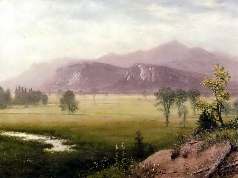 Albert Bierstadt - Meadows in Conway, New Hampshire 45x60 Canvas