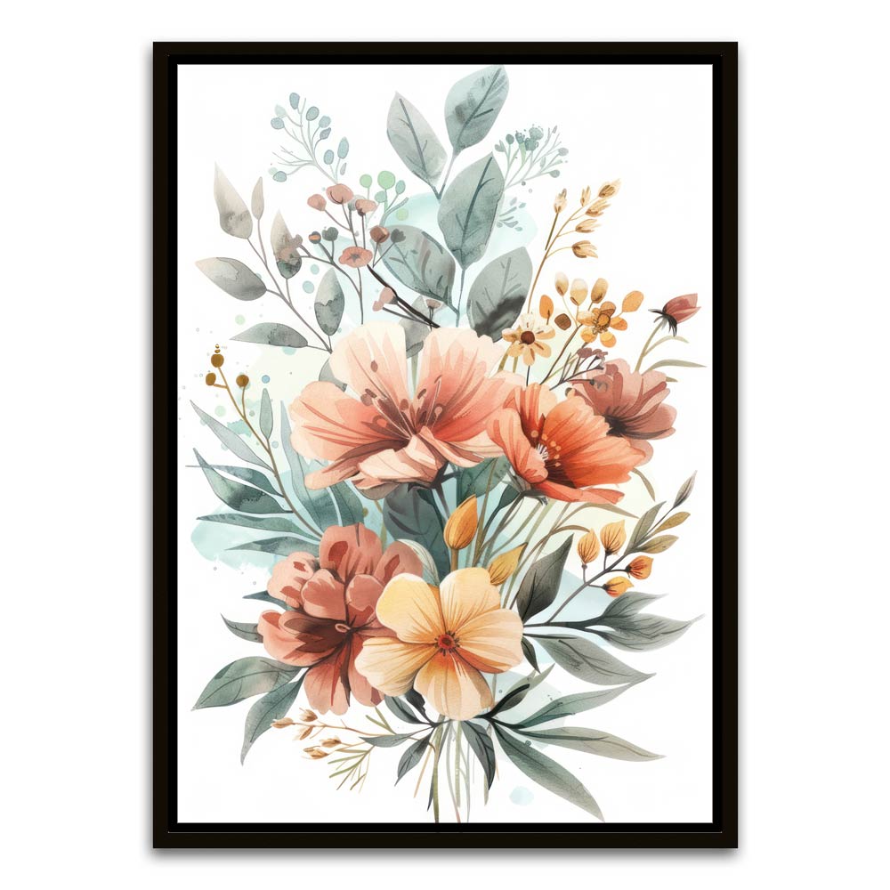 Botanical Art 6 Black Canvas frame acrylic canvas Frames