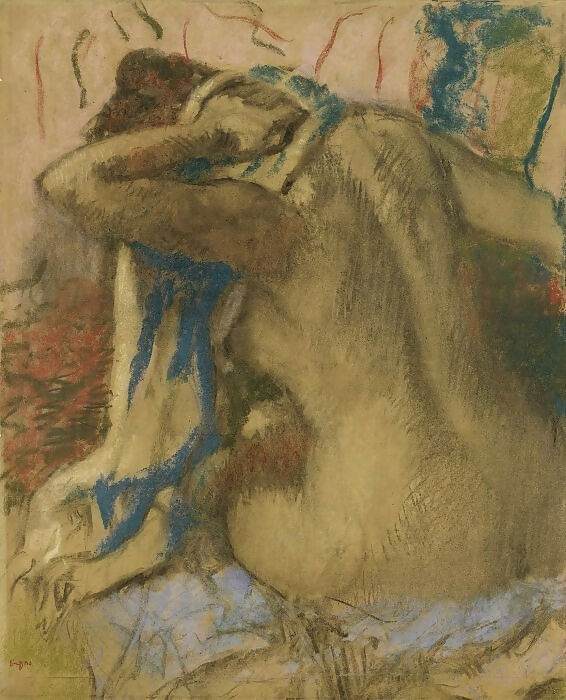 Paintings from Sotheby's auctions – Edgar Degas - Woman Drying Her Hair, 1885 70x100 Canvas