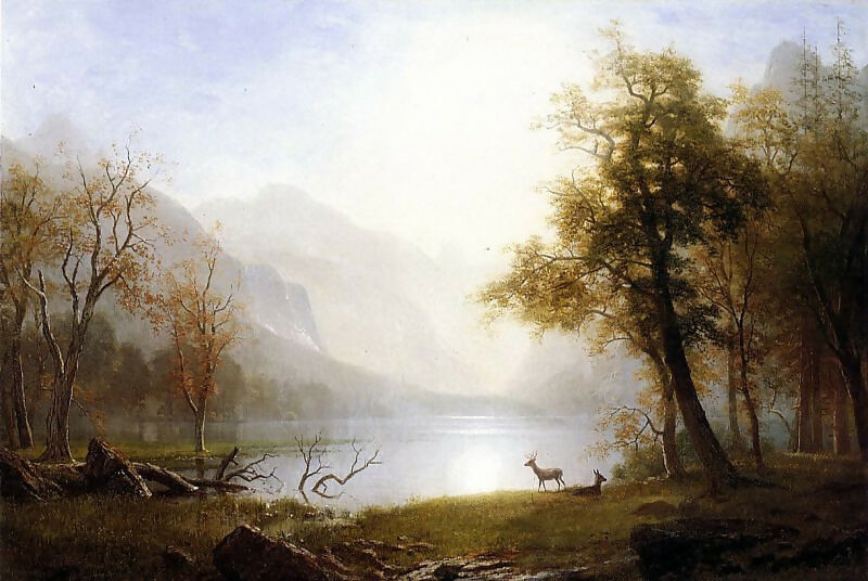 Albert Bierstadt - Valley in Kings Canyons 50X118 Canvas