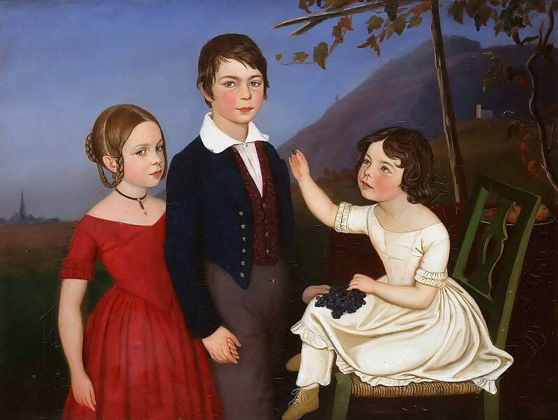 Ferdinand Georg Waldmüller Paul Maria and Philomena von Putzer 50X40 Canvas