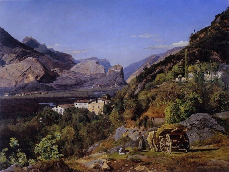 Ferdinand Georg Waldmüller – Arco Mountains near Riva 140x187 Canvas