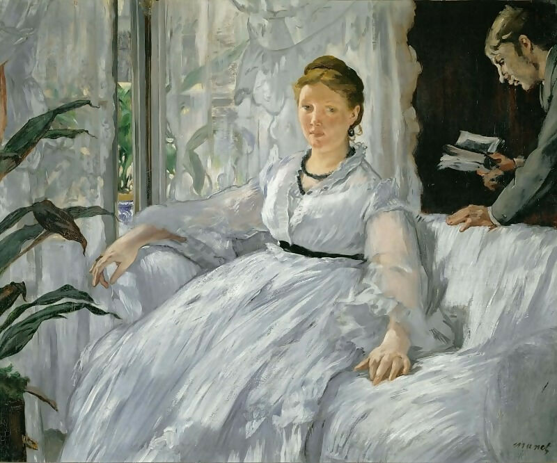 Edouard Manet - Madame Manet with her Son 45x60 Canvas