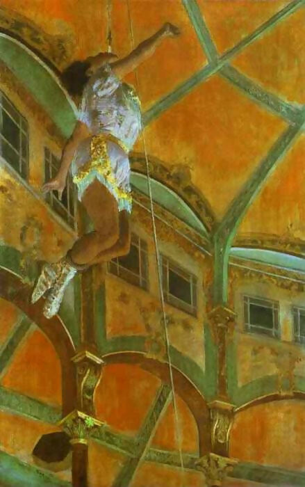 Edgar Degas - Miss Lola at the Fernando Circus 90x120 Canvas