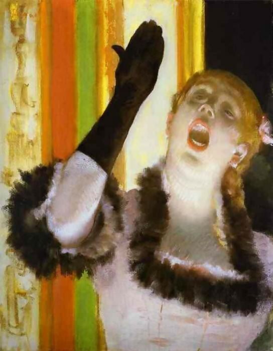 Edgar Degas - Singer with a Glove 70x100 Canvas