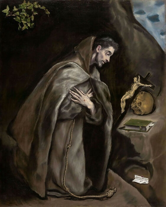 El Greco - Saint Francis kneeling in meditation