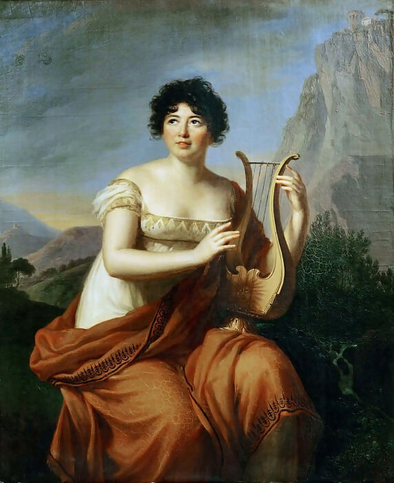 Elisabeth-Louise Vigée-Lebrun – Madame de Staël as Corinna 70x100 Canvas