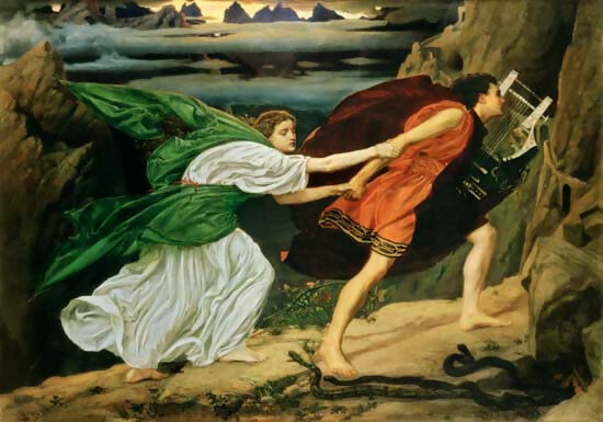 Edward John Poynter - Orpheus and Eurydice 45x60 Canvas