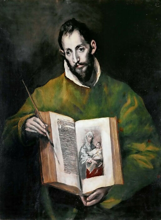 El Greco - Saint Luke the Evangelist 90x120 Canvas