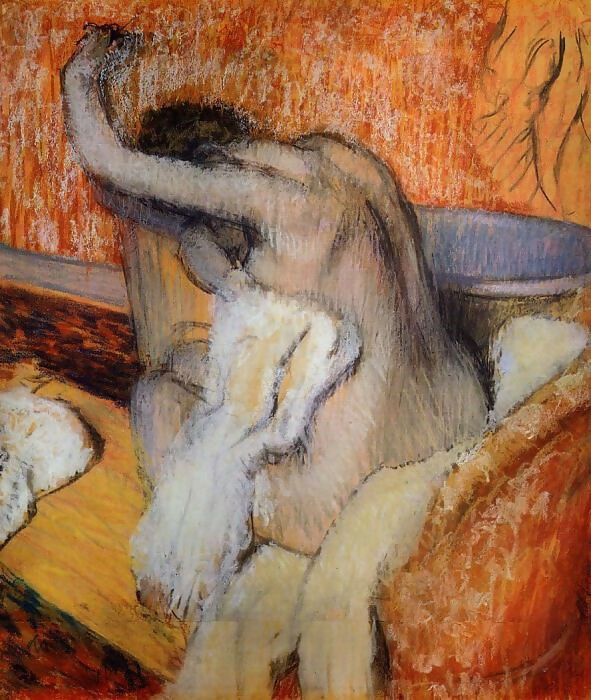 Edgar Degas - Woman Drying Herself After a Baths 90x120 Canvas