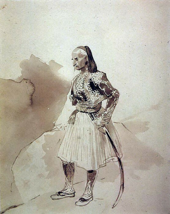 KarlPavlovichBryullov–PortraitoftheGreekinsurgentTheodoreKolokotroni.1835 50X40 Canvas